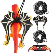 Kisangel Small Pet Outdoor Leash Reptile Lizard Gecko Harness Bearded Dragon Leash Set