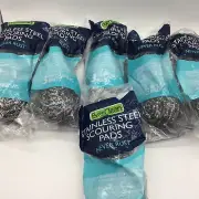 Stainless Steel Scouring Pads Non Rusting NIP 3 per pack