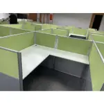 桃園國際二手貨中心----140×160 L型屏風辦公桌