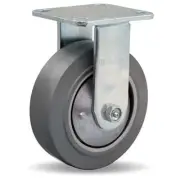 Hamilton R-TG-6AR Thread Guard Rigid Caster - 6x2 Inch Vulcalite Rubber Wheel, A