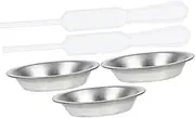 1 Set Stainless Steel Paint Palette with Droppers Model Coloring Tools for Hobby Model Painting Set Watercolor Paint Tray and Droppers Kit