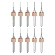 10pcs End Mill Bit 0.8mm Solid Carbide CNC Router Bits Engraving Cutter Tool