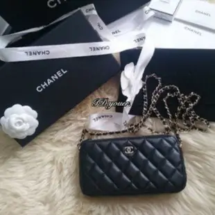 二手正品Chanel small leather A82527 雙拉鍊 發財手機包 WOC 荔枝紋 手提斜挎包