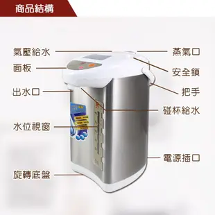 晶工牌4.6L電動熱水瓶JK-7650