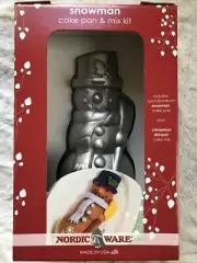 NIB Snowman Cake Pan, Cast Aluminum By Nordic Ware