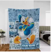 Personalized Comic Black and White Duck Kid BLANKET HALLOWEEN GIFT BEST PRICE