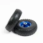2x 10inch Hand Trolley Wheel Puncture Proof Solid Jockey Caster Wheels 16mm Bore