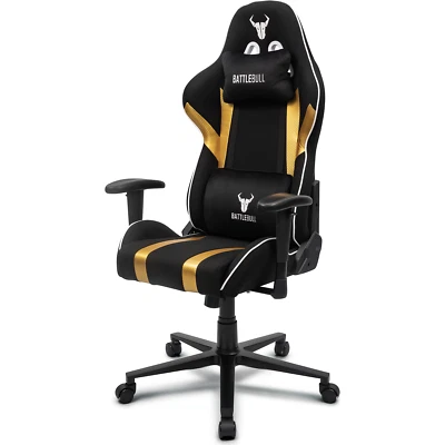 NEW BattleBull Tyro Gaming Chair - Black/Gold BB-643929