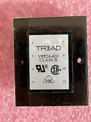 VPP24-420 POWER TRANSFORMER 24.0VCT 10VA 8 TERMINAL PIN TH TRIAD (LOT OF 1)