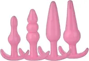 Anal Plug Sex Toys Vibrator 4/6Pcs/Set Safe Silicagel Butt Plug Dildo Masturbation Anal Plug Vaginal Plug Sex Toys For Woman Men Anal