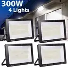 4x 300W LED Floodlight Outside Light Security Flood Lights Outdoor Garden Lamp