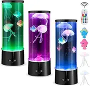 Abeststudio LED Jellyfish Lava Lamp, Round Jellyfish Aquarium Light - 17 Colour Changing, 4 Modes Lighting, Dimmable Jellyfish Aquarium Lamp for Decor Home Office Relax Night Light Great Gifts for Kid