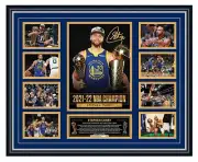 STEPHEN CURRY 2022 NBA FINALS GOLDEN STATE WARRIORS SIGNED FRAMED MEMORABILIA