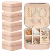 6 Pcs Travel Jewelry Case Organizer Bridesmaid Gift Boxes Mini Storage Organi...