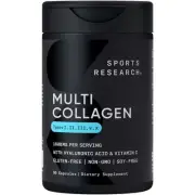 Multi Collagen Pills (Type I, II, III, V, X) Hydrolyzed Collagen Peptides wit...