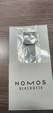 Authentic Nomos Glashutte 20mm Light Gray Textile Woven Watch Strap W/Buckle