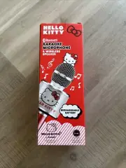 Hello Kitty Bluetooth Karaoke Microphone & Wireless Speaker USB Charging Red NEW