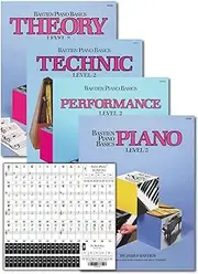 Bastien Piano Basics Level 2 Learning Set By Bastien - Lesson, Theory, Performance, Technique & Artistry Books & Juliet Music Piano Keys 88/61/54/49 Full Set Removable Sticker