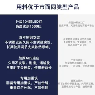 楚達 臺式放大鏡帶104顆LED燈10倍20倍30倍光學高倍高清雕刻手機電子維修檢驗專業鑒定臺燈帶工作臺1000專用 嘻哈戶外專營店