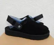 UGG BLACK GOLDENCOAST CLOG SUEDE PLATFORM SANDALS, MEN US 14/ EUR 48.5 ~NIB