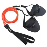 Flexible Swimming Resistance Band with Paddles for Indoor or Outdoor Use