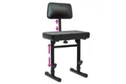 Melodic Piano Stool Bench Chair Seat Music Keyboard Stand Adjustable Soft Padded Cushion Backrest Ergonomic for Stage Musicians Steel Black