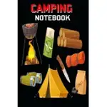 CAMPING NOTEBOOK: RECORD YOUR ADVENTURES - 120 PAGES OF BLANK LINED PAPER FOR WRITING NOTES, MEMORIES AND MANY MORE DURING CAMPING