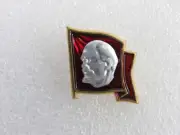 Soviet Russian USSR Leader Communist Party Vladimir Lenin Red Flag Birthday Pin