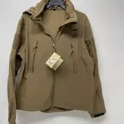Rothco Mens Coyote Brown Special OPS Tactical Waterproof Soft Shell Jacket M