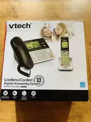 VTech CS6649 DECT 6.0 Expandable Corded/Cordless Phone with Answering System NEW