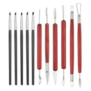 11 Pcs 3mm Silicone Clay Sculpting Tool Kit, Polymer Clay Tools Set, Black Black