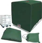 Augro Water Tank Protective Cover IBC Tote Cover Foil Cover Sun Protective Hood 1000L 275 Gallon protective cover protective hood for IBC tank cont...