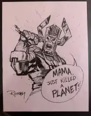 Ryan Ottley Original Art Sketch Galactus Queen Fantastic Four Hulk Invincible