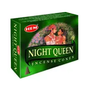HEM - Night Queen - 120 Incense Cones - Bulk Box - Indian Dhoops