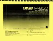 Yamaha P-850 Direct DriveTurntable OWNER'S MANUAL