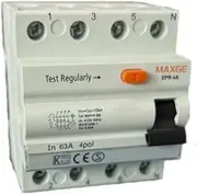 4P 63A 300mA Residual Current Circuit Breaker with Super immunisation Protects Your Electrical Systems from Leakage Currents and ensures Superior Safety in Your Home or Business.