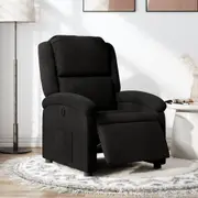 vidaXL Electric Recliner Chair Black Fabric