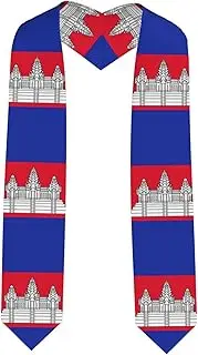 [EdWal] Cambodia Flag print Graduation Stole and Sash Class for Unisex Adult Honor Stole Honor Stole of 2025