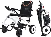 Folding Electric Wheelchairs Super Lightweight Motorized Electric Wheelchairs, Brushless Powerful Motors, Full Aluminum Alloy Frame