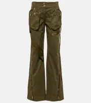 [Blumarine] Blumarine Mid-rise flared cargo jeans AU 12 blue