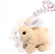 Interactive Electronic Plush Rabbit Toy - Easter Bunny Hops Around, Makes Sounds, Wiggles Ears 4pcs