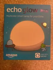 Amazon Echo Glow Multicolor Smart Lamp for your Echo White Works with Alexa