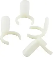 Beavorty 100pcs Plastic Ring Nail Art Display Board Practice Plate White Nail Polish Display Wheel