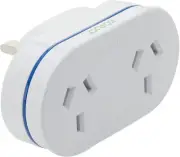 UK Double Power Adapter, 2X S/NZ Sockets, Use in UK, White