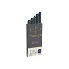 Parker Fountain Pen Refill Ink Cartridges Quink Blue Black 5 In Box