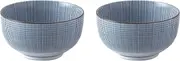 Showa Sei Pottery Sendan Tokusa 4.1 Multi-Use Rice Bowl Set of 2, Diameter 5.0 x 2.8 inches (12.8 x 7 cm), Mino Ware, Made in Japan, Dishwasher Safe