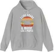 [X.Style] I Like Crabs and Maybe People Crab Hunting Fishing ds021 Hoodie Grey XL