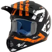Afx FX-17 Attack Helmet (XXX-Large, Matte Black/Orange)