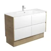 Fienza Jolie Amato 1200 Bathroom Vanity on Kickboard Scandi Oak Panels JOL120BWS