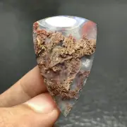 Scenic Moss Agate Cabochon 40x26x6mm High Quality 40.5 ct